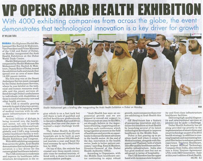 VP opens Arab Health Exhibition